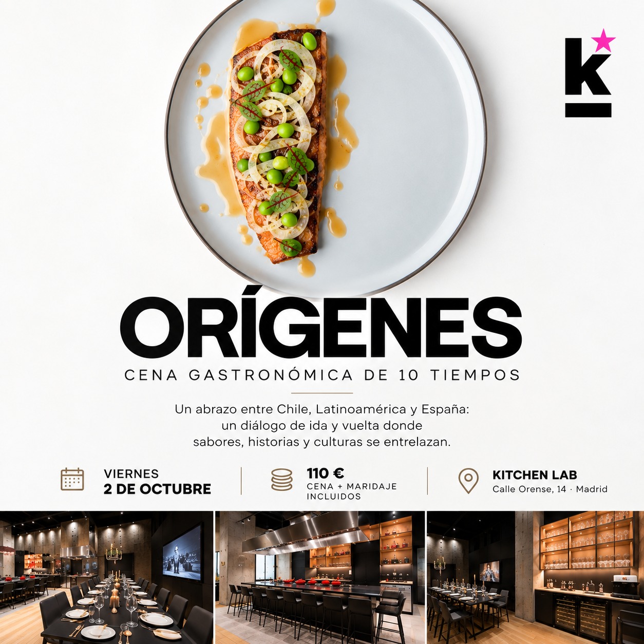 Origenes. Cena gastronómica